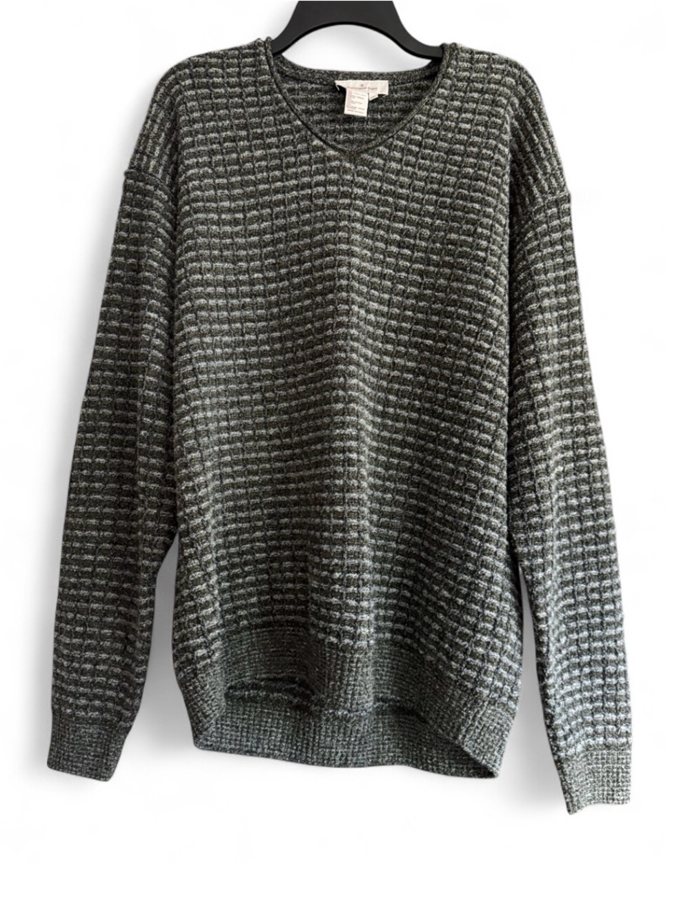 Ermenegildo Zegna Italy Men’s Size 52 L Gray Textured Waffle Knit Wool Blend